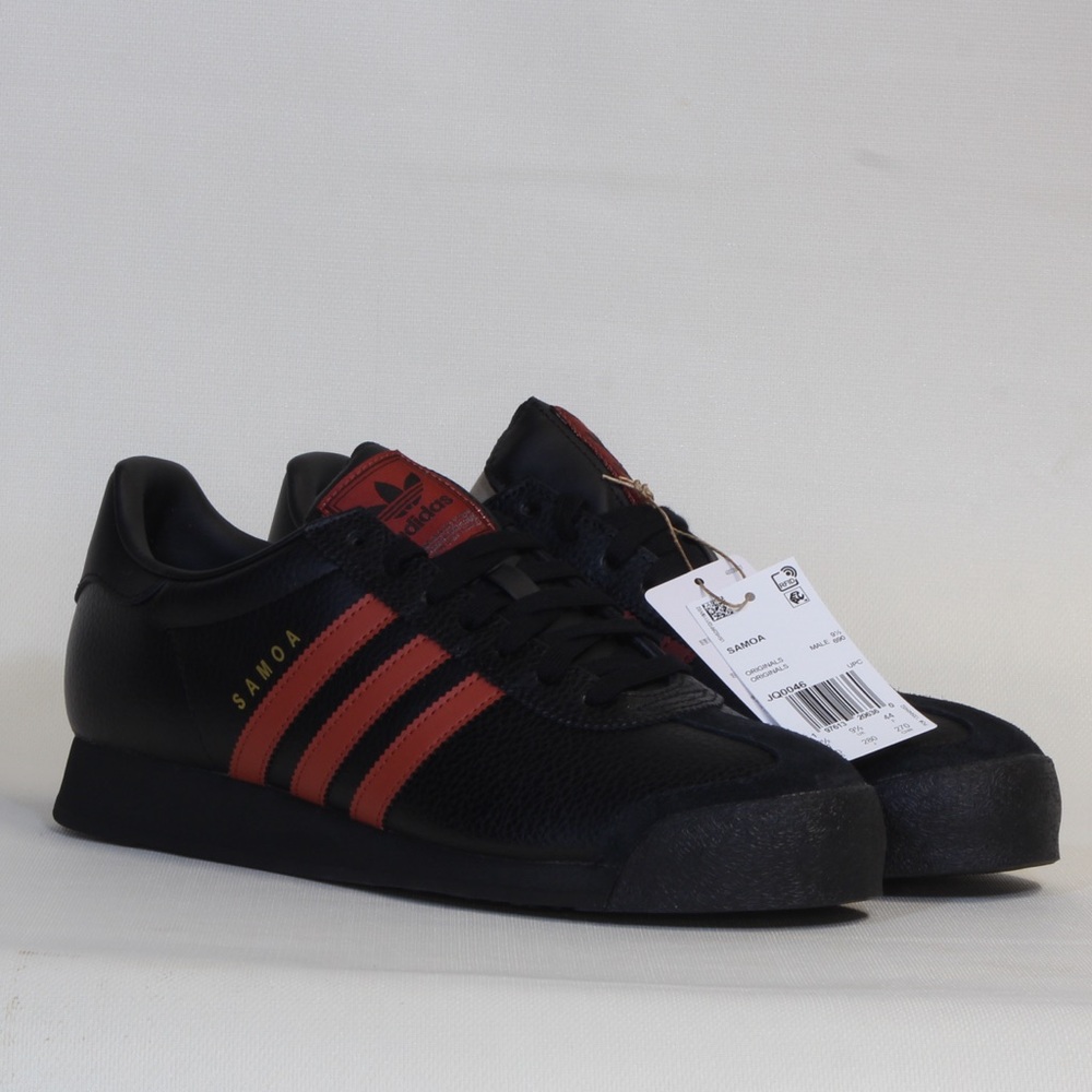 adidas Originals Men's Black Red Samoa Casual Sneaker JQ0046 NWT NIB - Picture 4 of 9